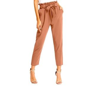 Paper Bag Pants - Apricot